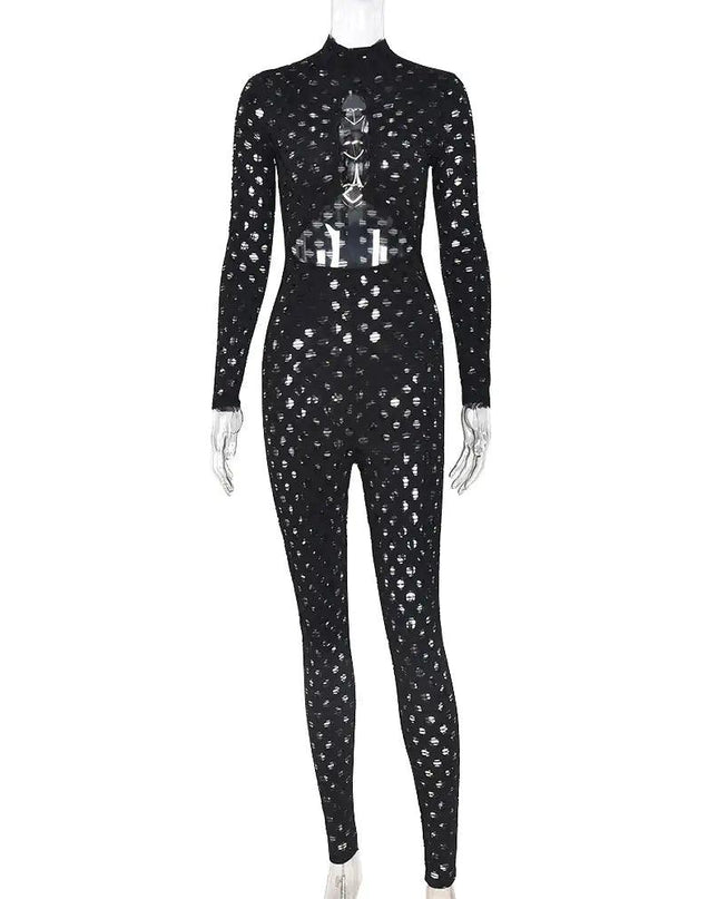 Mesh Cutout Jumpsuit