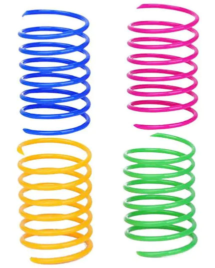 4Pcs Cat Colorful Spring Toys