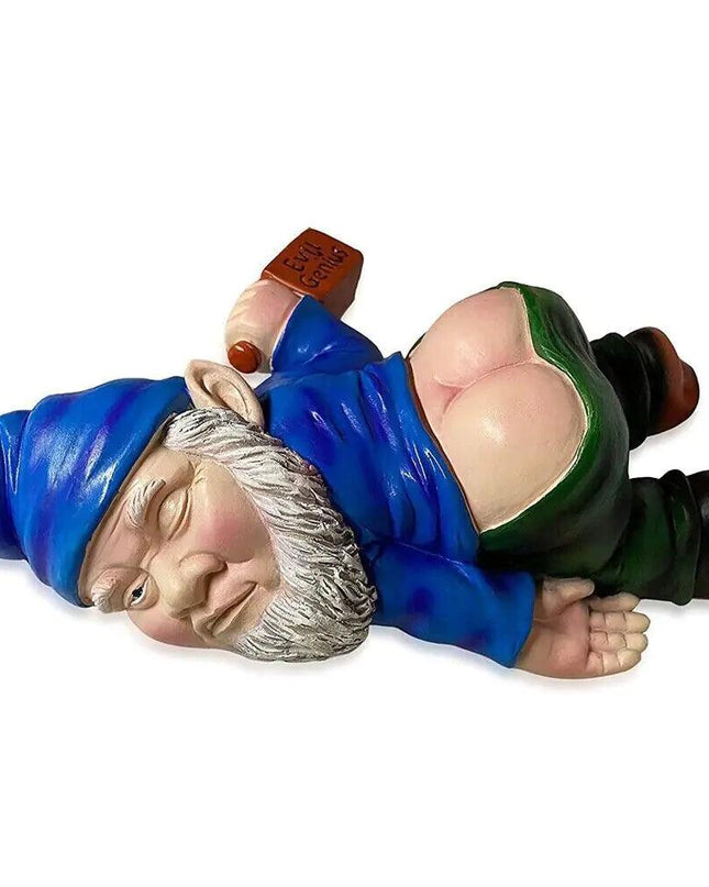 Drunk Dwarf Garden Gnome Decoration Drunken Ornament Decor Yard Patio Lawn US