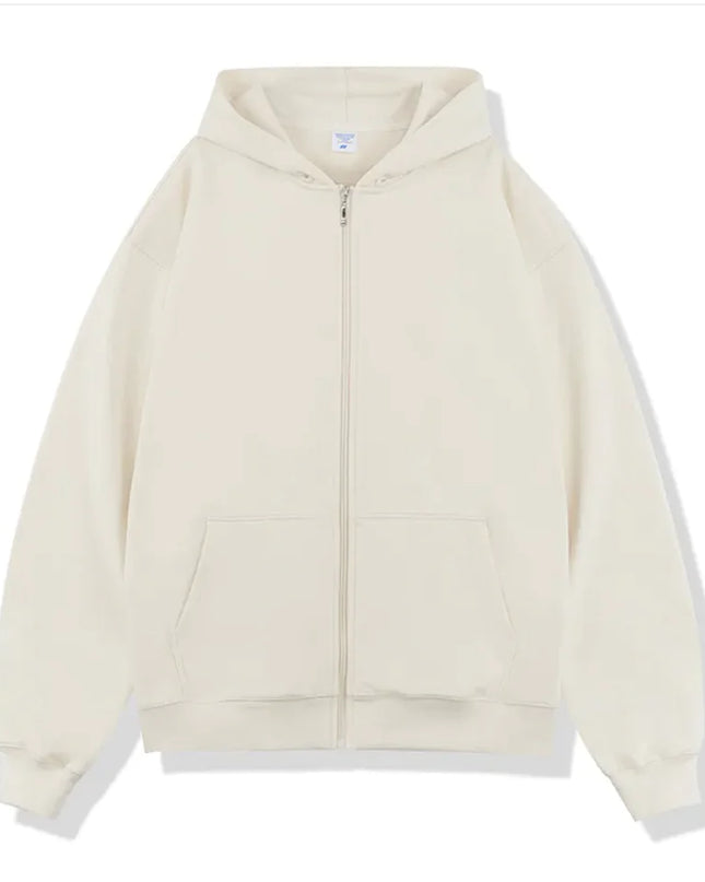 Terry Hooded Zipper Sweater