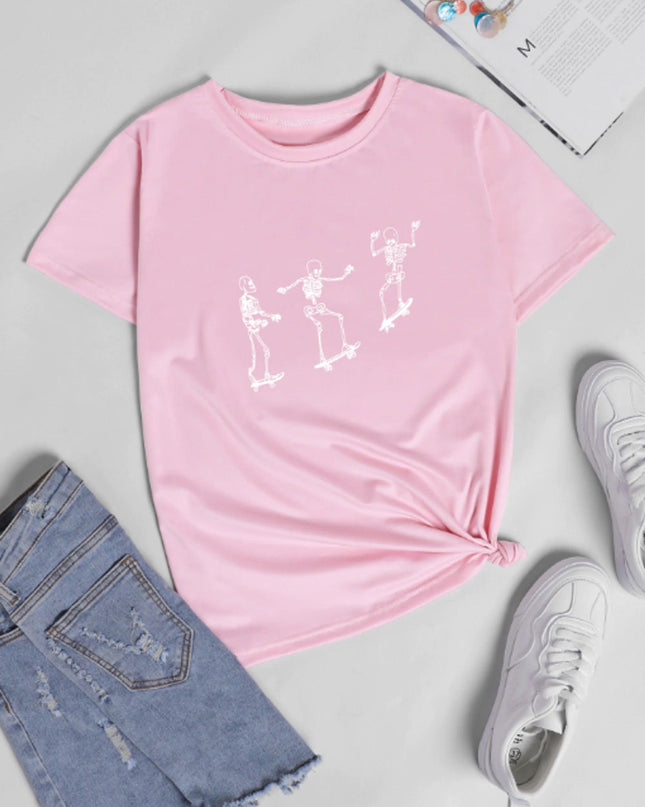 Skull Skateboard T-shirts