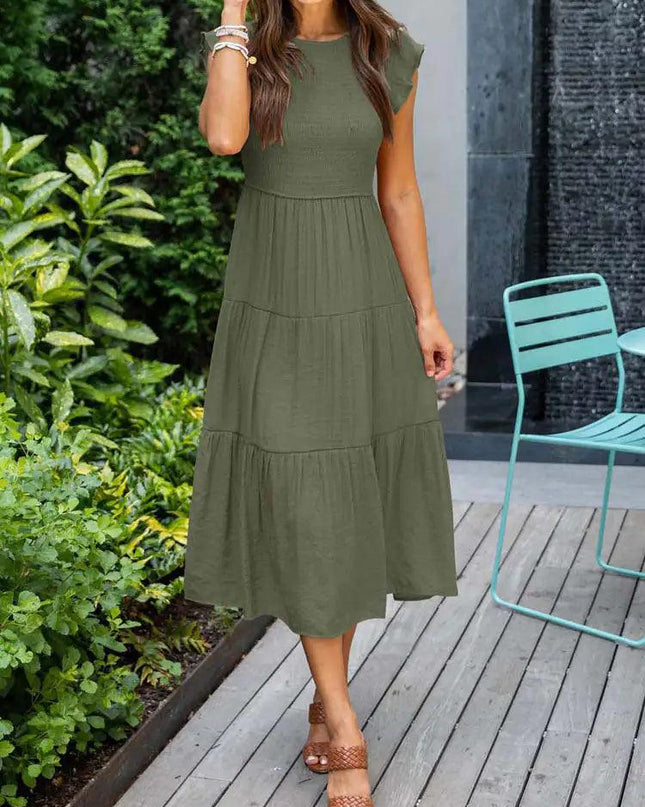 Plain Charm Midi Dress