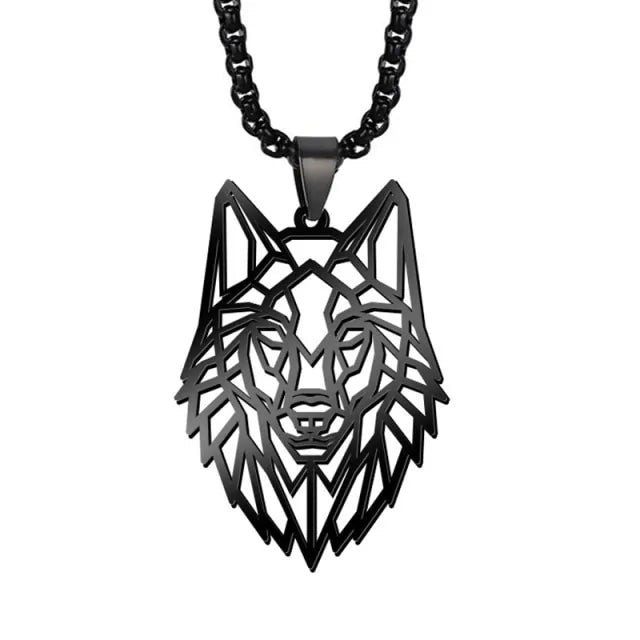 Hollow Cut Wolf Necklace Chain Choker