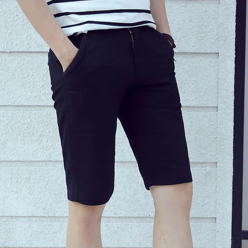 Slim Fit Cotton Shorts