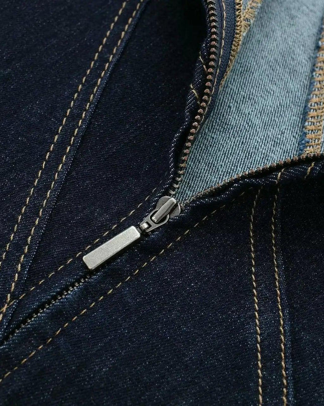 Swirl Thread Denim Dress