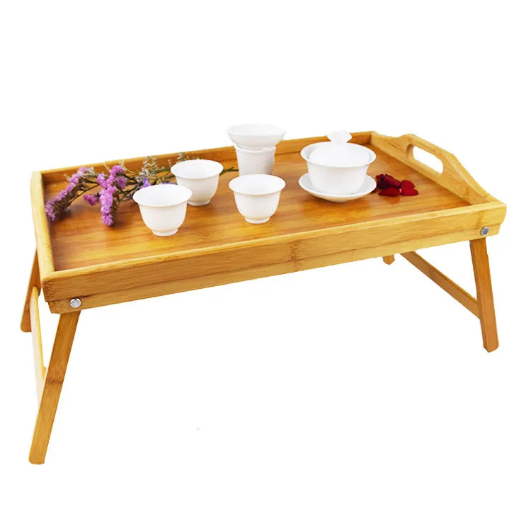 Bamboo Folding Breakfast Tray with Feet