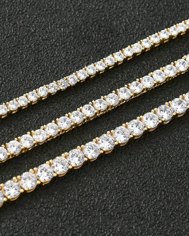 Cubic Zirconia Tennis Link Chain