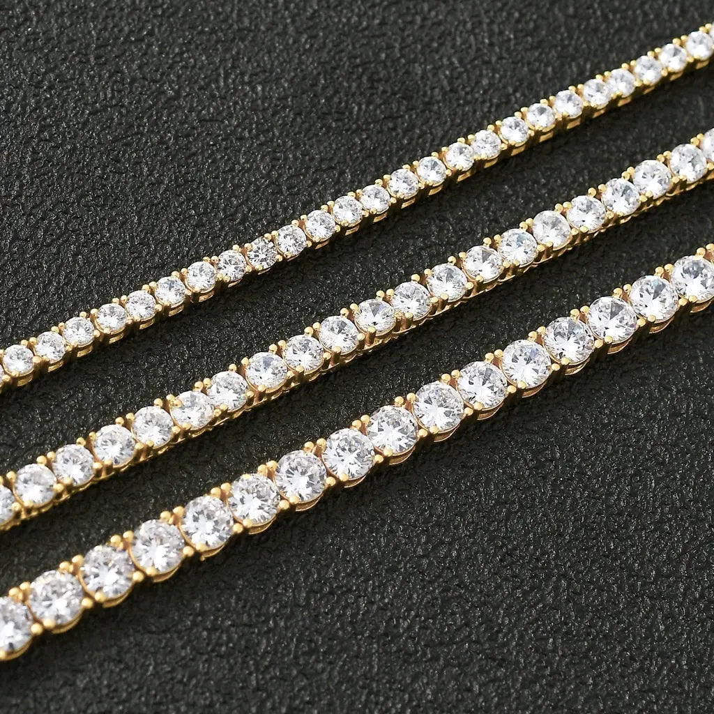 Cubic Zirconia Tennis Link Chain