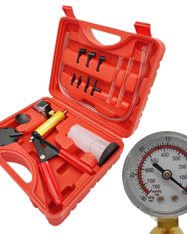 Hand Held Vacuum Pressure Pump Tester Set Brake Fluid Bleeder Bleeding Kit + Box