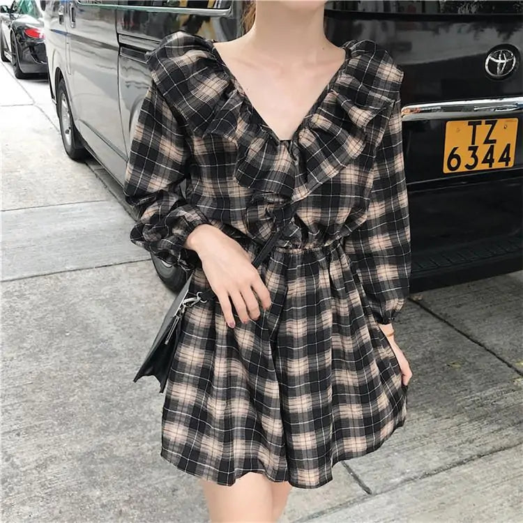 Checkered Plaid Dress