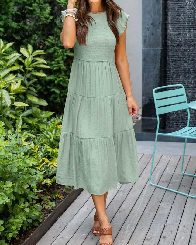 Plain Charm Midi Dress