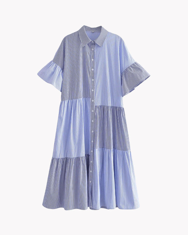 Patchwork Ruffles Dress