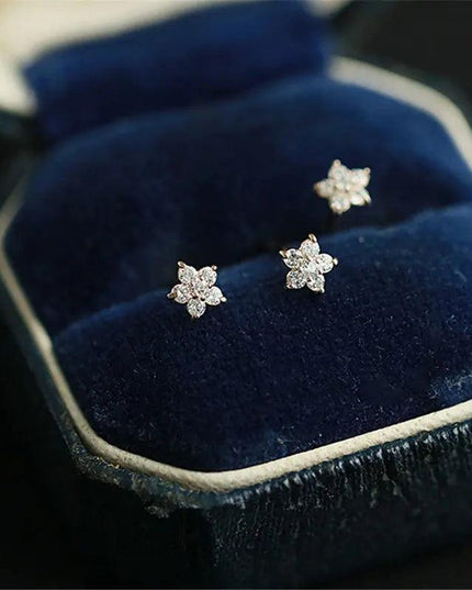 Crystal Five-pointed Star Earrings