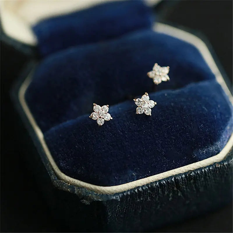 Crystal Five-pointed Star Earrings