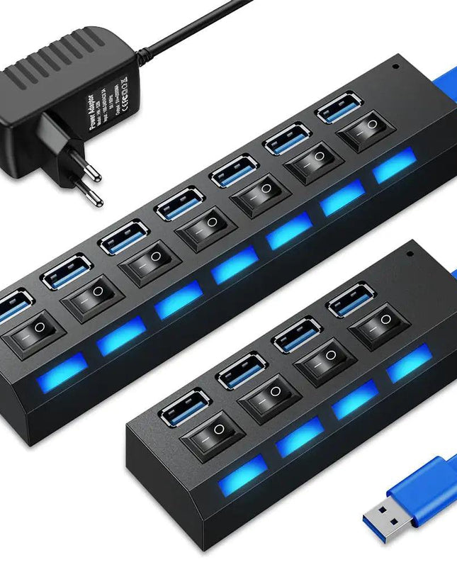 USB Hub 2.0 Hub Multi USB Splitter With Switch