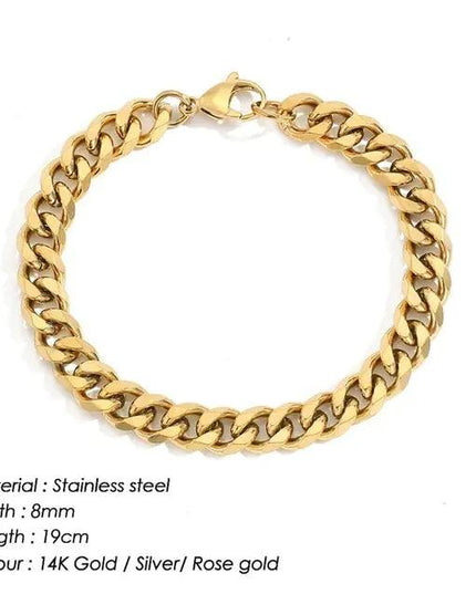 Curb Chain Stainless Steel Bracelet