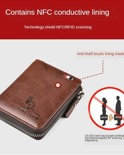 Men's "RFID" Blocking Leather Wallet "Waterproof"
