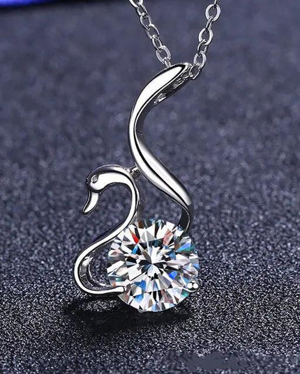 Moissanite Swan Diamond Necklace