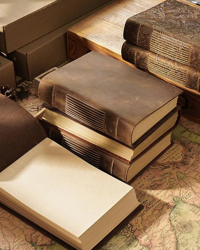 Sketch Organizer Retro Leather Notepad