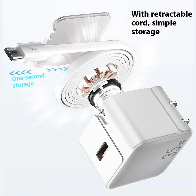 PD35W Gallium Nitride Charger with Flexible Cable