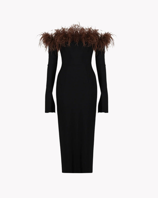 Feather Strapless Dress