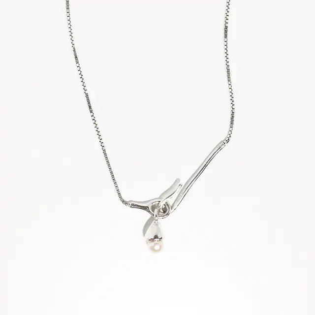 Simply Silver Plated Pearl Necklace