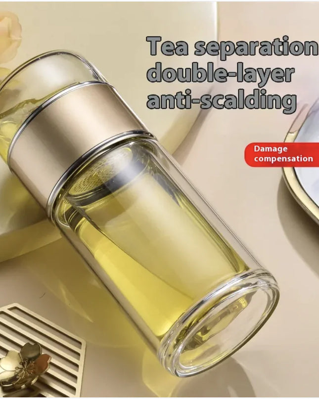 Double-layer Borosilicate Glass Tea Infuser