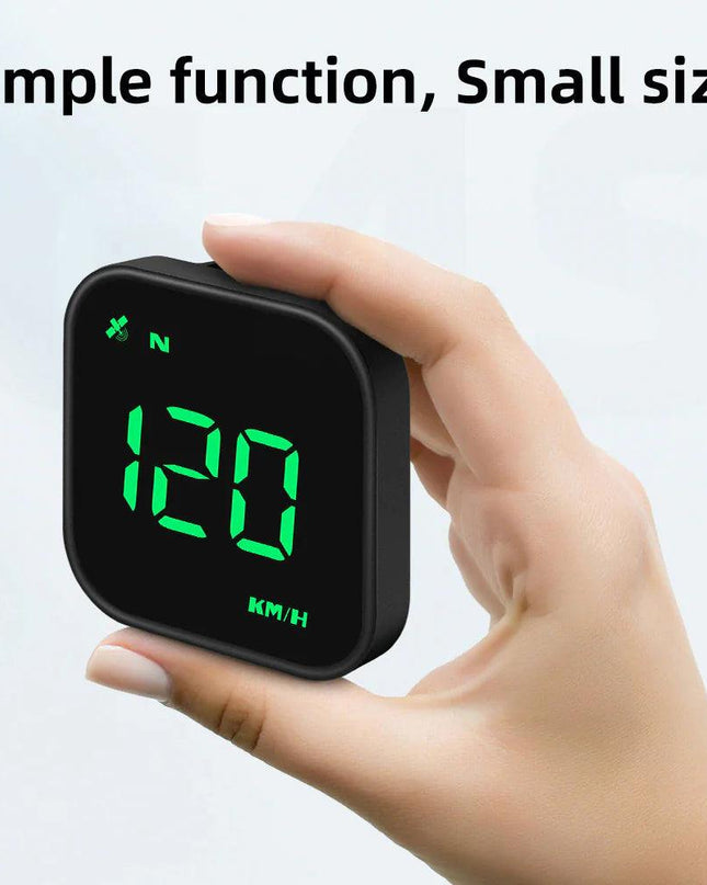 Digital Car HUD GPS Speedometer Head Up Display MPH KMH Compass Overspeed Alarm