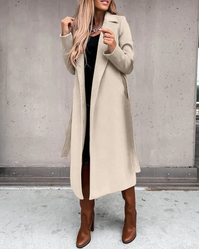 Women's Elegant Woolen Long Coat