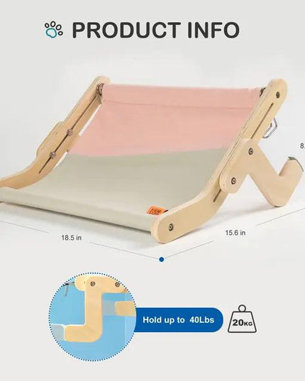 Sturdy Cat Window Perch Wooden Assembly