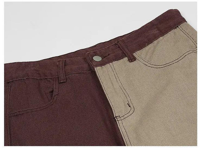 Vintage Colorblock Street Jeans