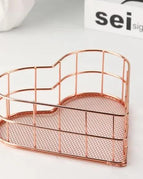 Rose Gold Heart Basket