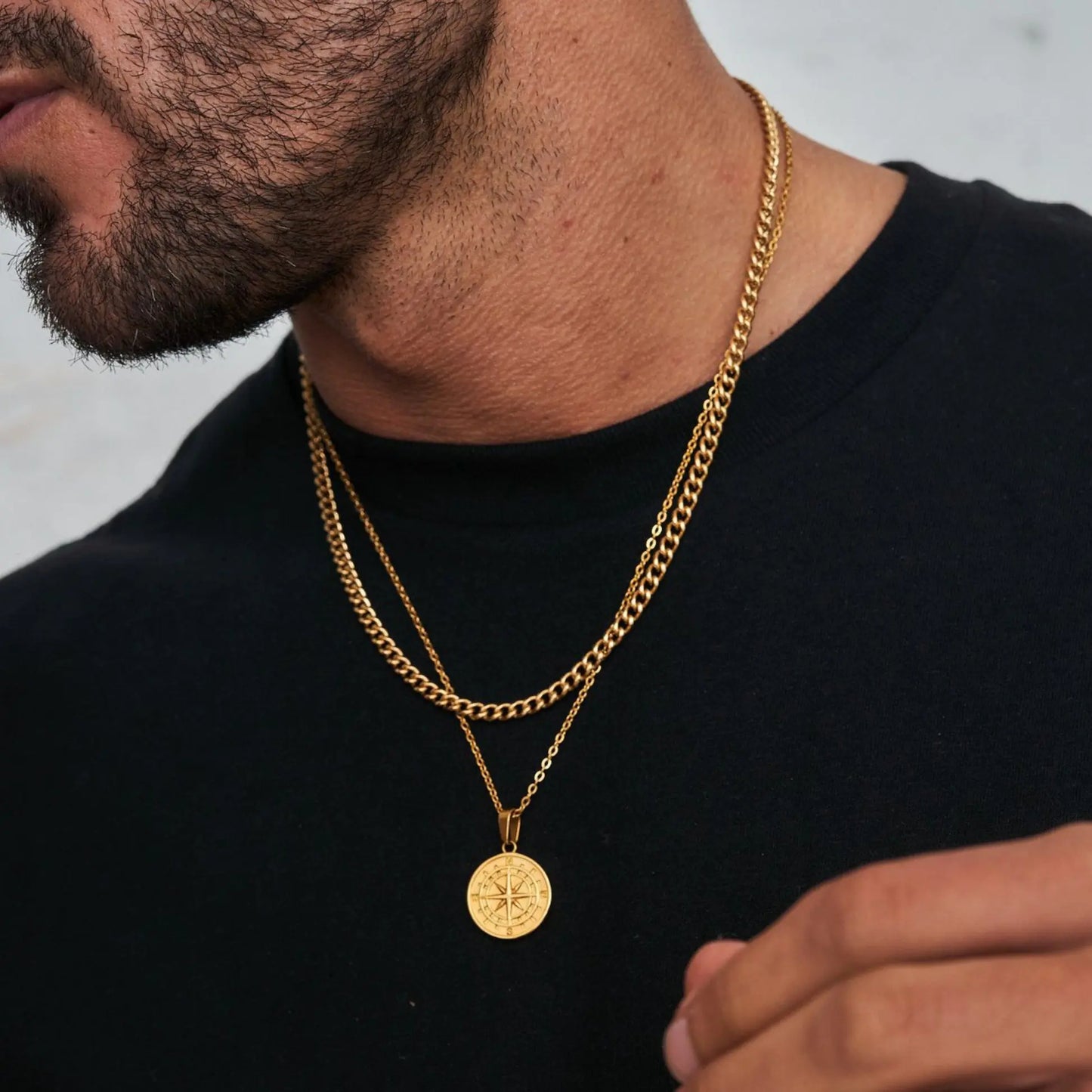 Vnox Layered Necklaces for Men