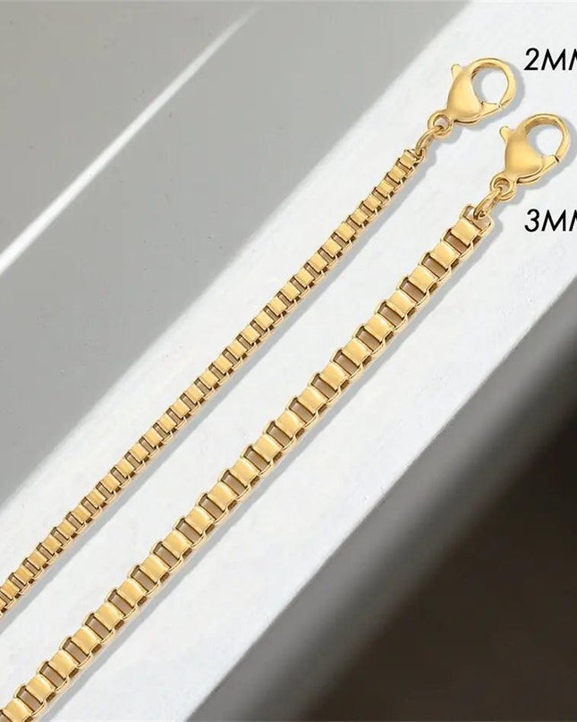 Stainless Steel Box Chain Bracelet