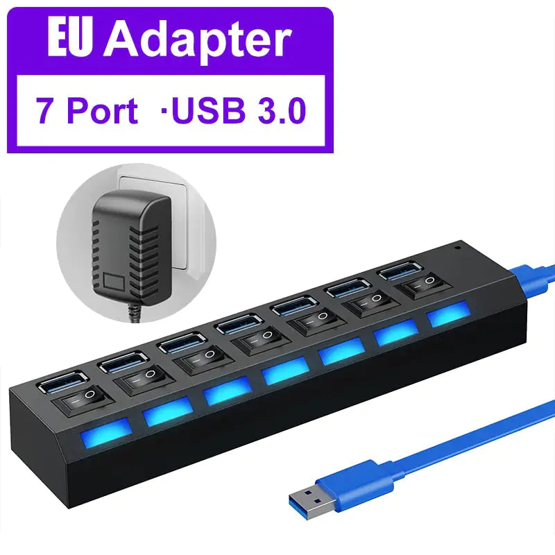 USB 3.0 Hub with 4/7 Extension Port