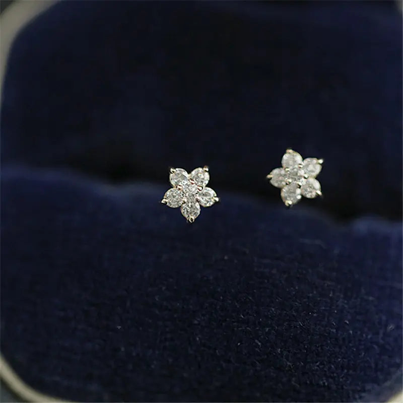 Crystal Five-pointed Star Earrings