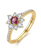 Natural Garnet Ring / Adjustable Opening No 13