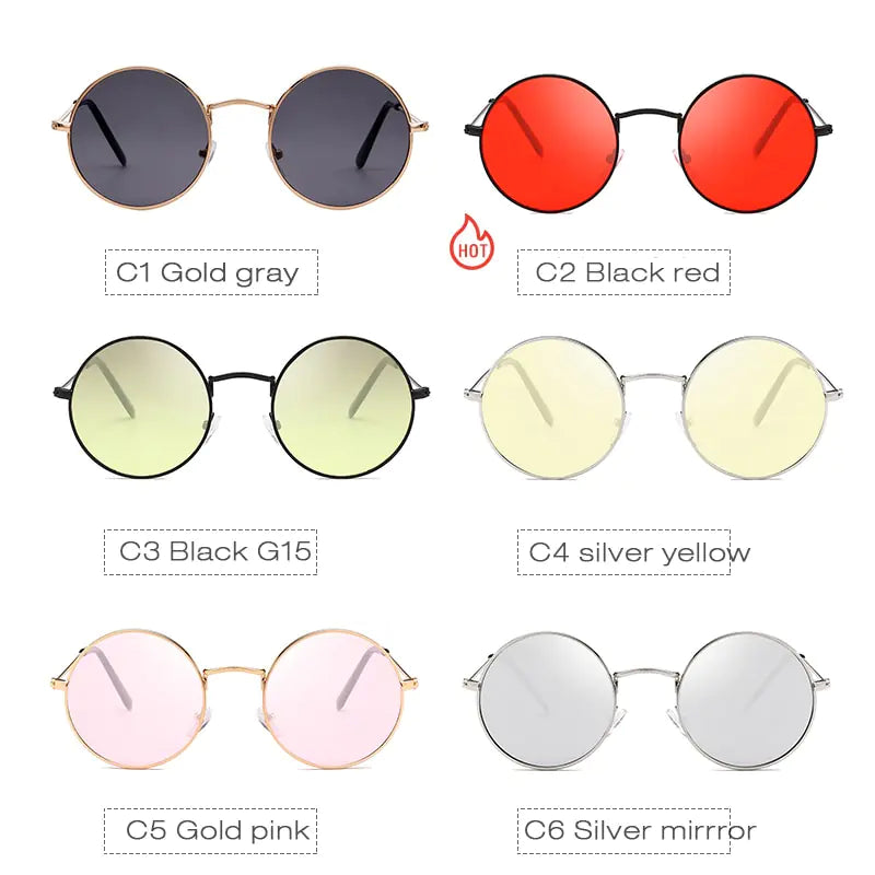 Small Retro Round Sunglasses for Women