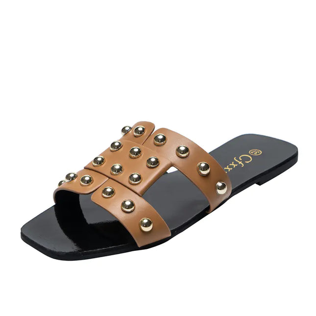 Fashion Rivet Flat Sandals