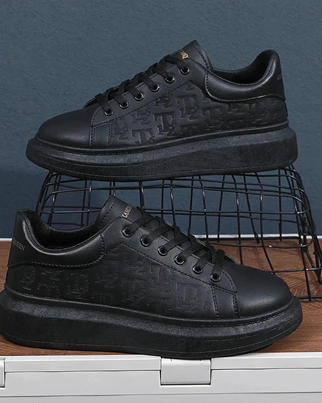 Men Lace-up Thick Sole Casual Sneakers