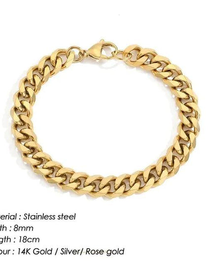 Curb Chain Stainless Steel Bracelet
