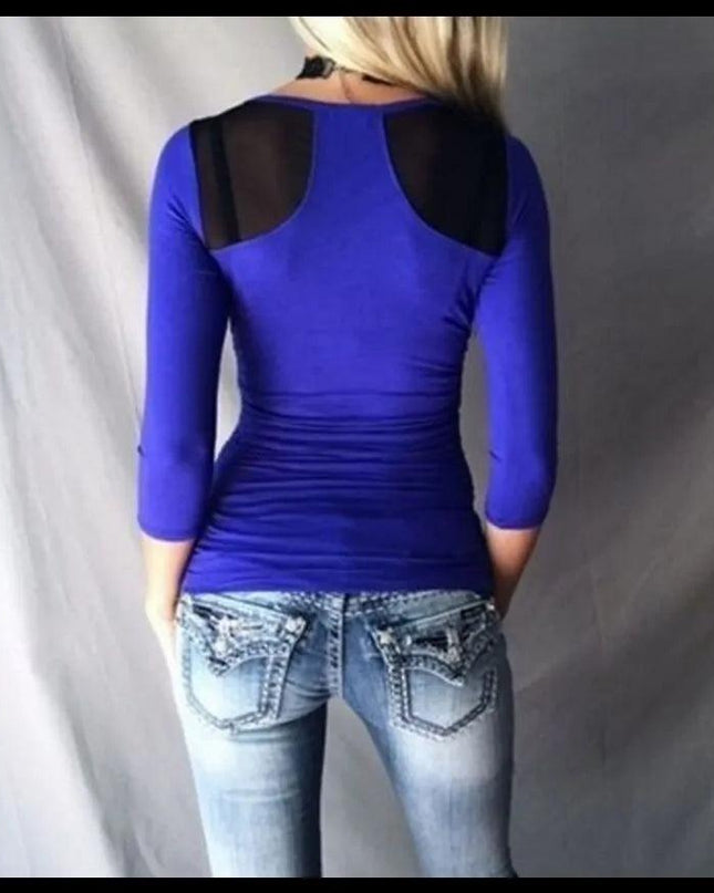 Patchwork Women's Casual Shirt