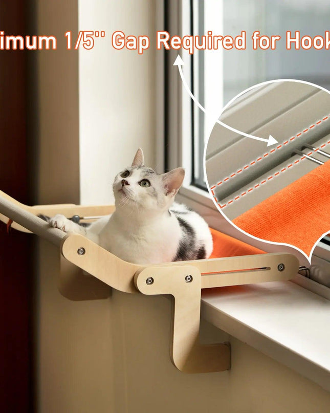 Sturdy Cat Window Perch Wooden Assembly