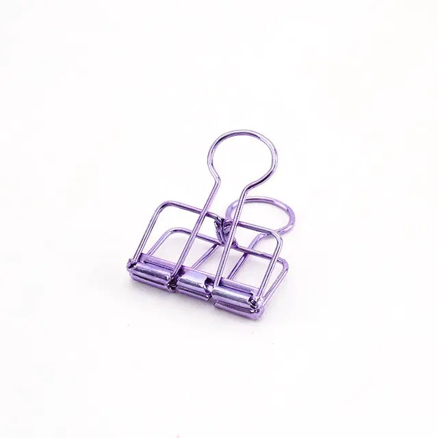 8 Colors Binder Clips Medium Metal Binder Clips