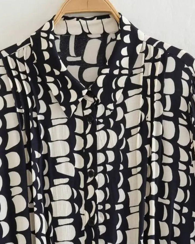 Elastic Waist Printed Dress