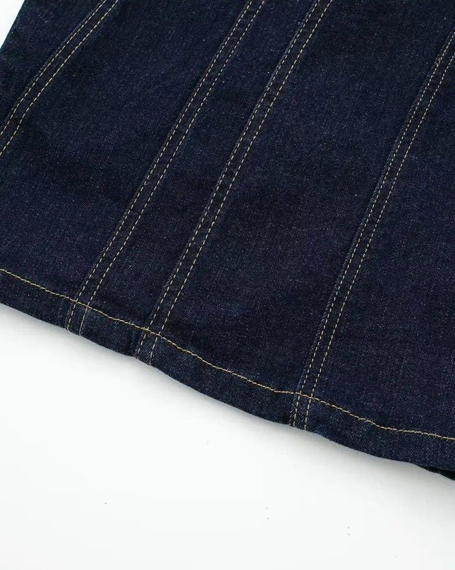 Swirl Thread Denim Dress