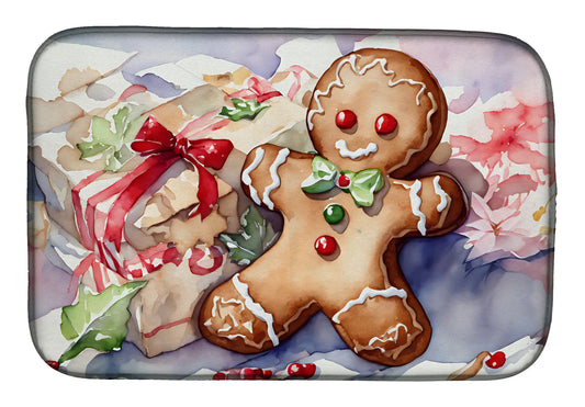 Christmas Gingerbread Dish Drying Mat