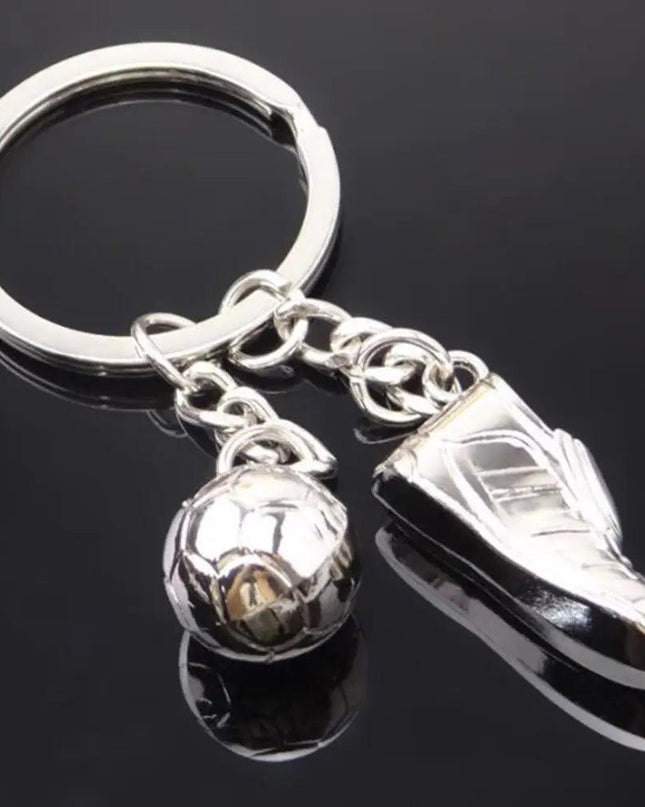 Metal Soccer Keychain