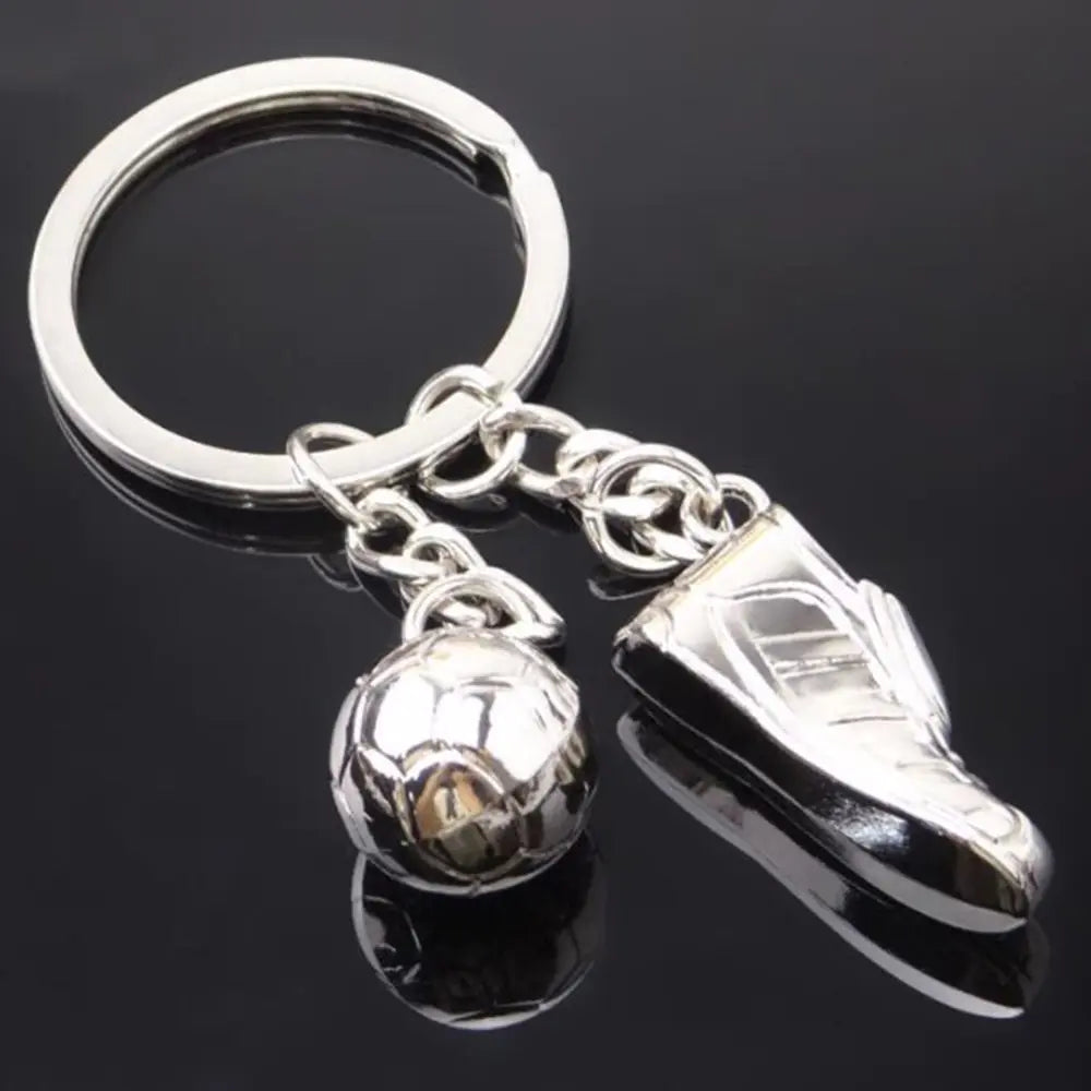 Metal Soccer Keychain