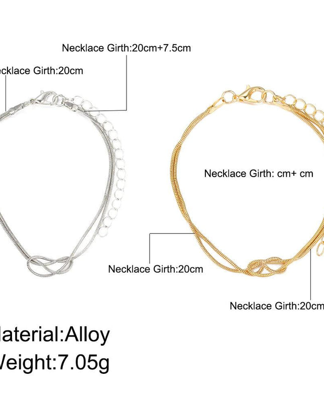 Knotted Gold and Silver Couple Bracelets